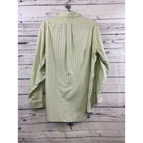 Brooks Brothers slim, fit button-down shirt in green with blue size 16/34 - Picture 5 of 5